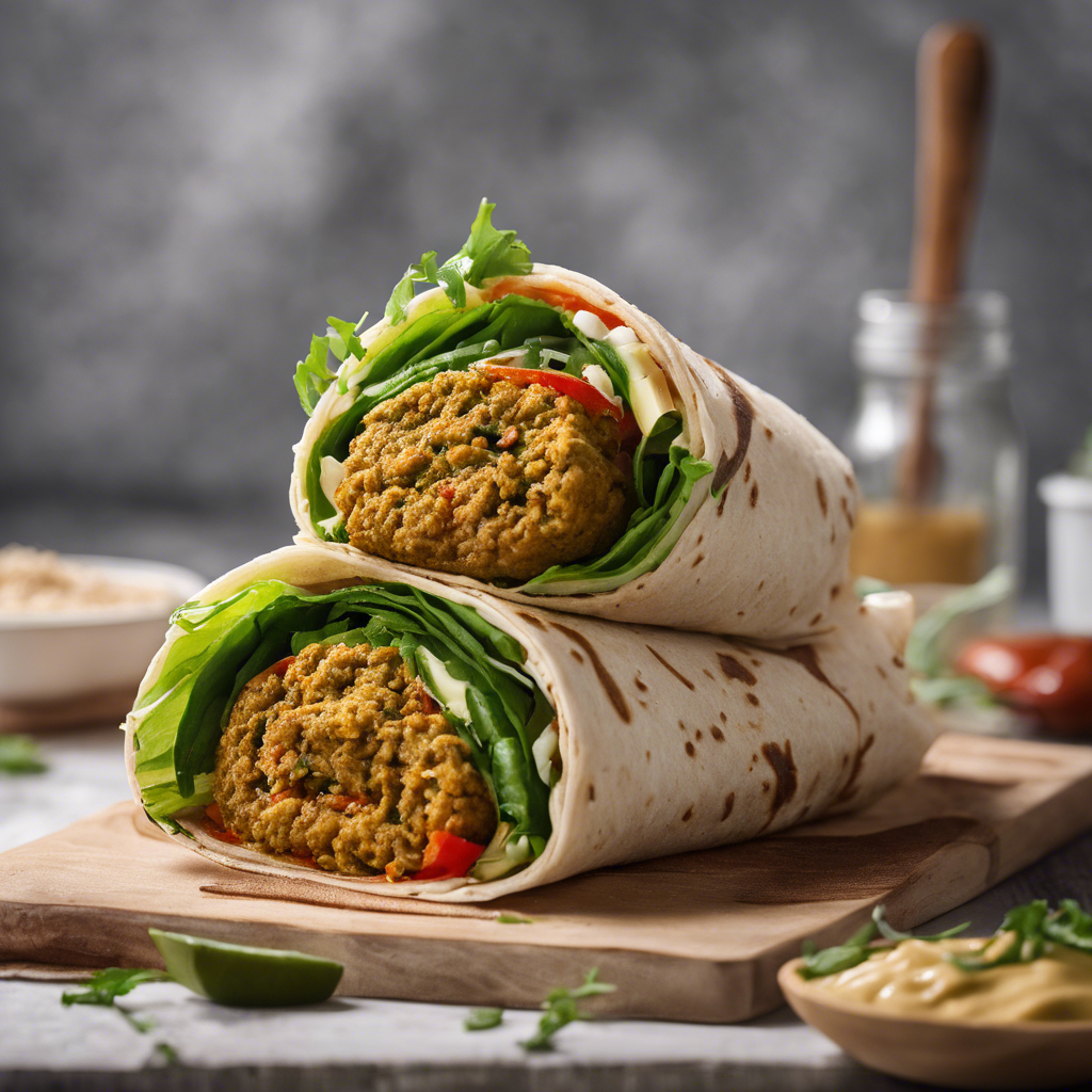 Vegan Falafel Wrap with Spicy Hummus